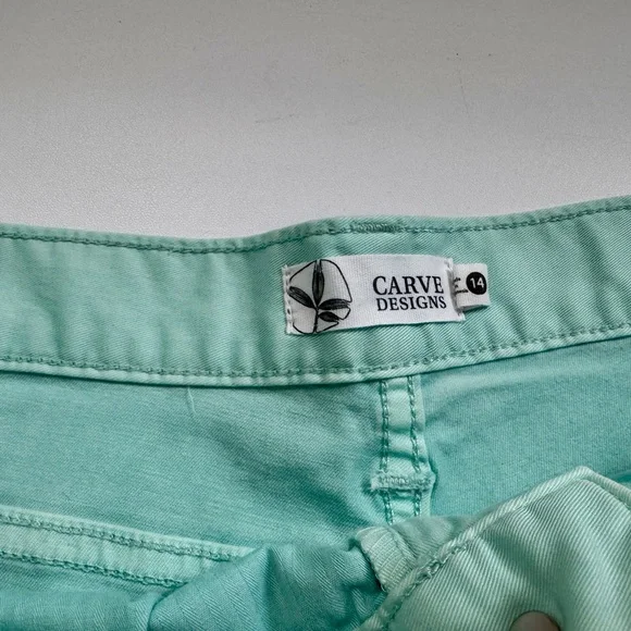 Carve Designs 6” Twill Shorts -Sea Glass - Picture 5 of 8